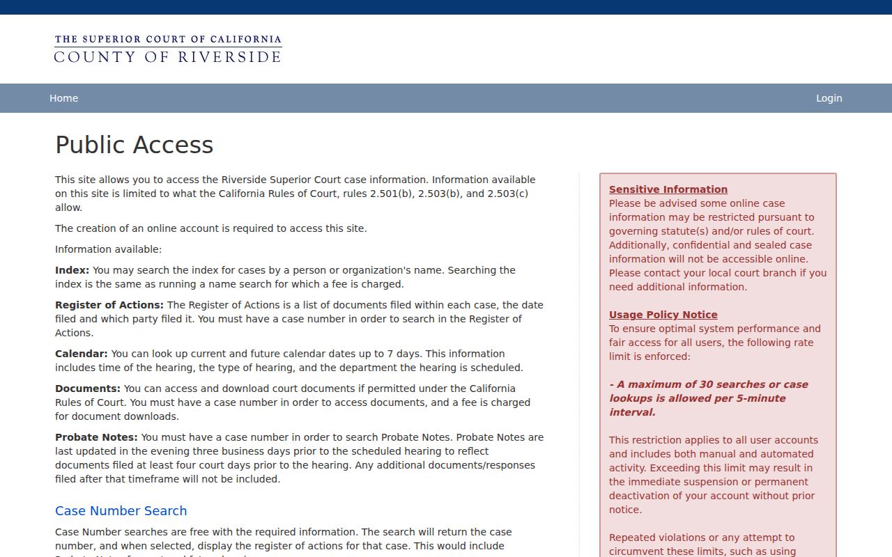 Jurupa Valley residents directory Riverside court search portal