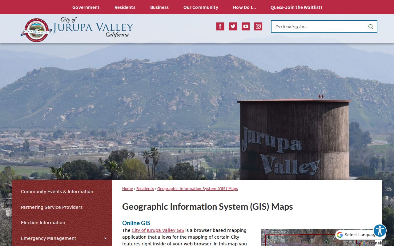 Jurupa Valley street directory GIS parcel and planning layers